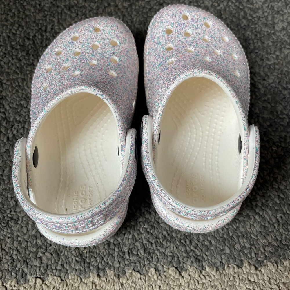 Kids Glitter Crocs